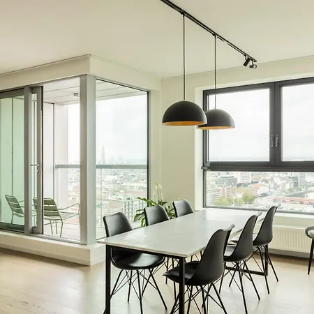Appartement Uniek - Mooiste En Hoogste Uitzicht Op Antwerpen! - Incl Gratis Parking *