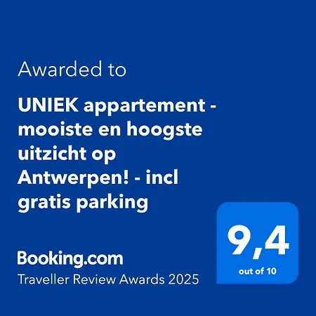 Appartement Uniek - Mooiste En Hoogste Uitzicht Op Antwerpen! - Incl Gratis Parking *